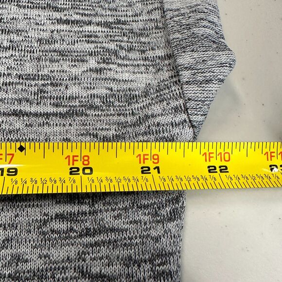 T by Talbots Tunic Top Women’s Sz L Gray Marled Knit 3 Button Back Side Slit Hem - Picture 9 of 12